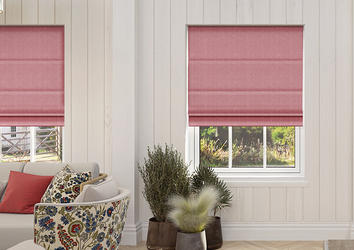 Quay Stripes, Dusky Pink - Twist&Fit Roman Blind - Image 3